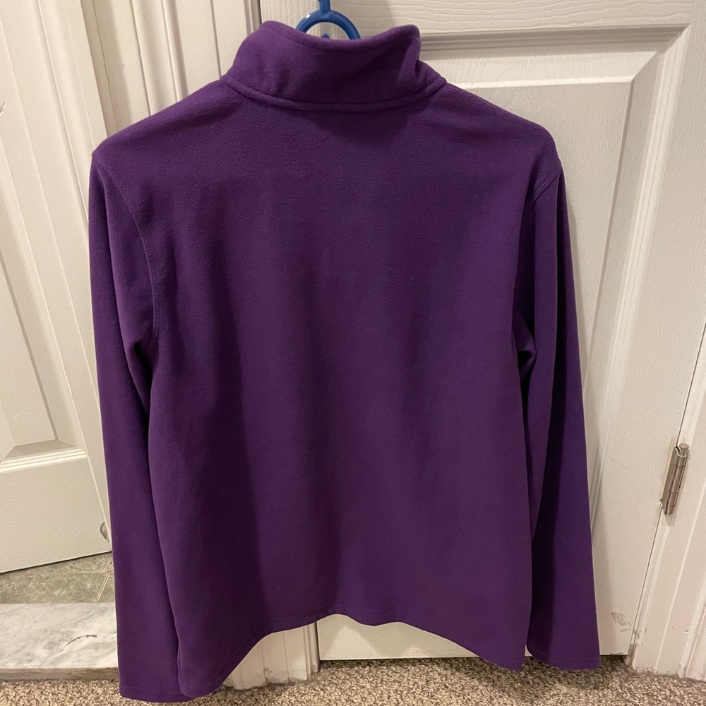 Lands’ End Purple Fleece 1/4 Zip Girls XL (18-20) Brand New - Spring - Picture 4 of 4